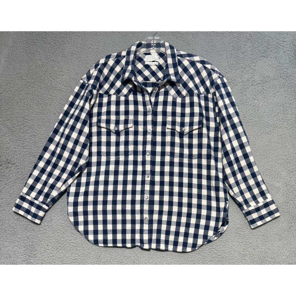 J Crew Relaxed fit Shirt Jacket in Buffalo Check Womens size 12 snap button